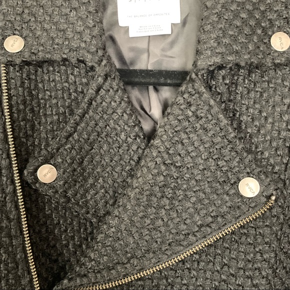 RVCA Black and Gold Layla Tweed Moto Jacket - Picture 5 of 13